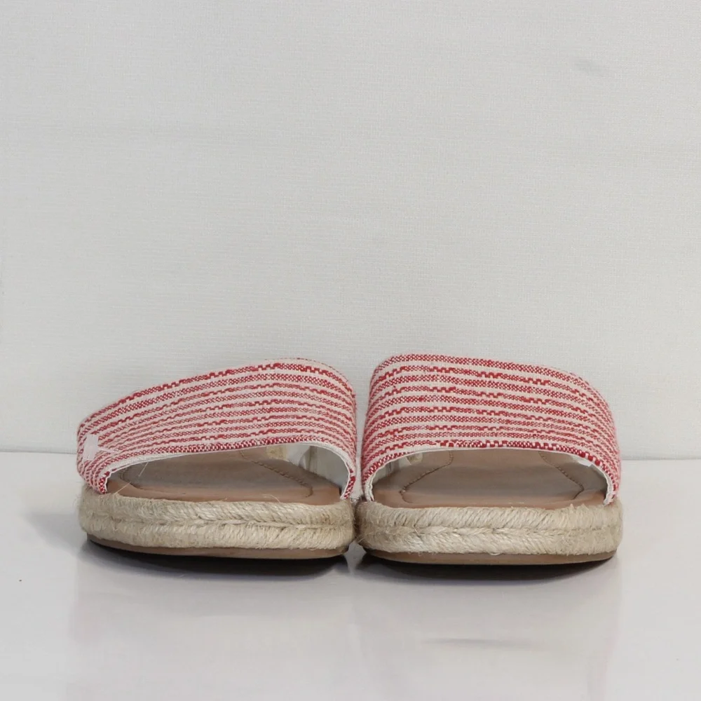 Universal Thread Espadrille Red and White Striped Women's Sandals